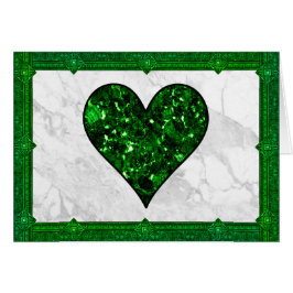 Cartão St. Patrick's Day Emerald Heart