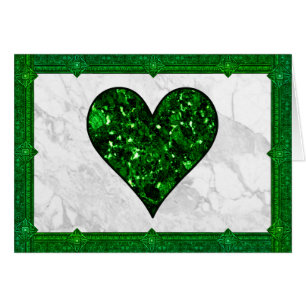 Cartão St. Patrick's Day Emerald Heart