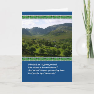 Cartão St. Patrick's Day Ireland Irish blessing