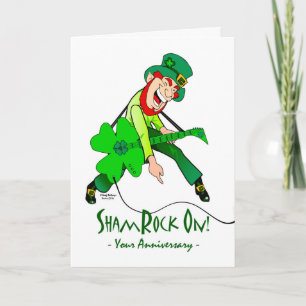 Cartão St. Patrick's Day Wedding Anniversary, ShamRock On