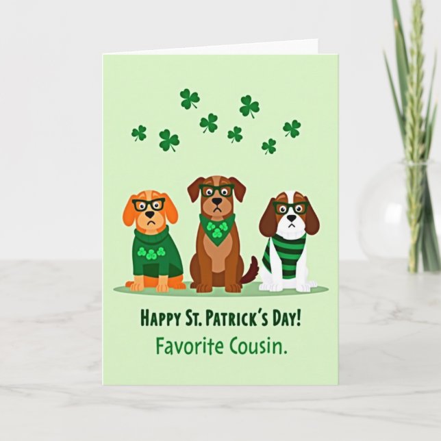 Cartão St Patricks Dogs Cousin Card (Frente)