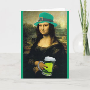 Cartão St Patrick's Mona Lisa