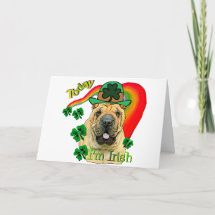 Cartão St. Pattys de Shar-pei do chinês