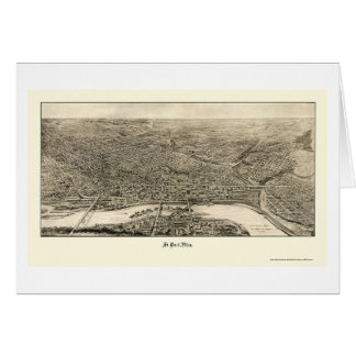 Cartão St Paul, mapa panorâmico do manganês - 1906