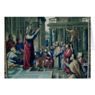 Cartão St Paul que Preaching no Areopagus