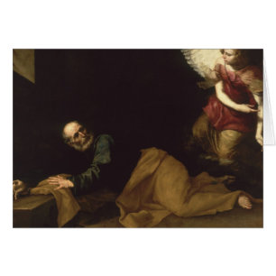 Cartão St Peter livrou por um anjo, 1639