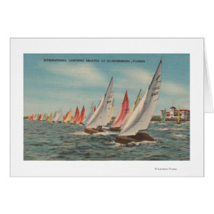 Cartão St Petersburg, FL - ideia da regata do relâmpago