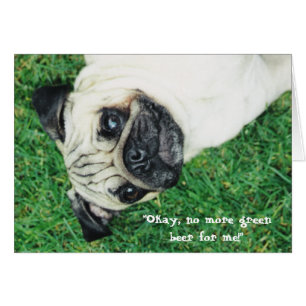 Cartão St. Pug do dia do rissol