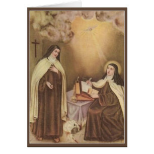 Cartão St. Therese da criança Jesus pouca flor