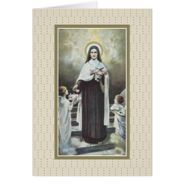 Cartão St. Therese da criança Jesus pouca flor (Frente)