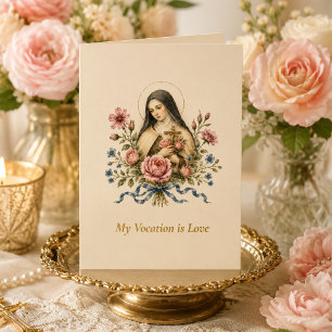Cartão St. Thérèse Minha Vocação É Amor