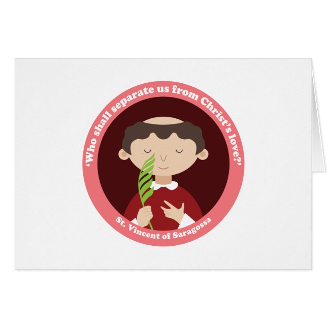 Cartão St. Vincent of Saragossa (Frente Horizontal)
