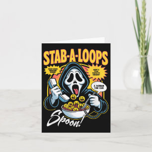 Cartão Stab-a-loops Horror Cereal Box Halloween