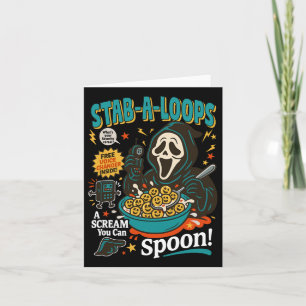 Cartão Stab-a-loops Horror Cereal Box Halloween Killer Br