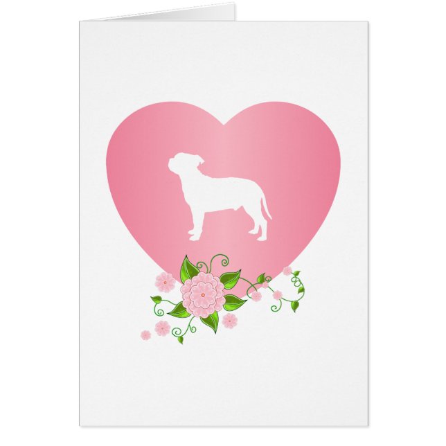 Cartão Staffordshire bull terrier (Frente)