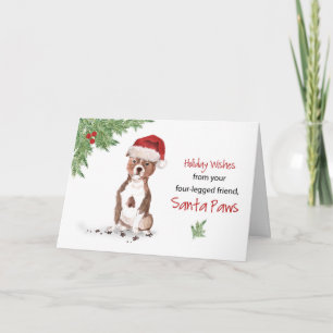 Cartão Staffordshire Bull Terrier Christmas from og