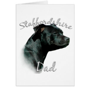 Cartão Staffordshire Bull Terrier Pai 2