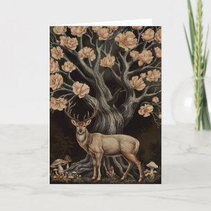 Cartão Stag e Magnolia Tree Greeting Card