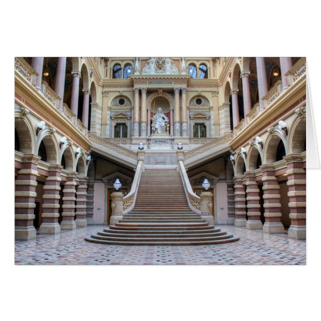 Cartão Staircase In Justizpalast, Viena Áustria (Frente Horizontal)