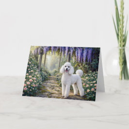 Cartão Standard Poodle Garden Blank Card
