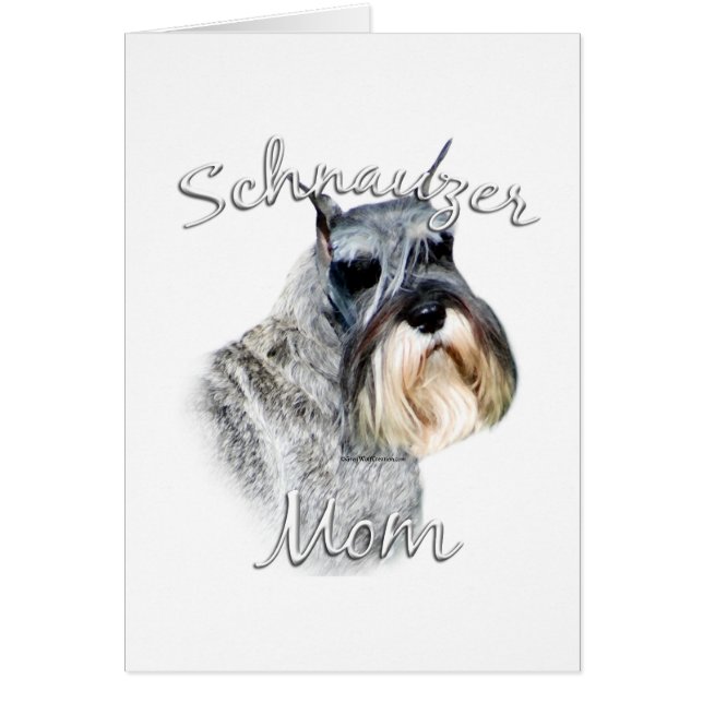 Cartão Standard Schnauzer Mãe 2 (Frente)