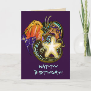 Cartão Star Glow Dragon Birthday