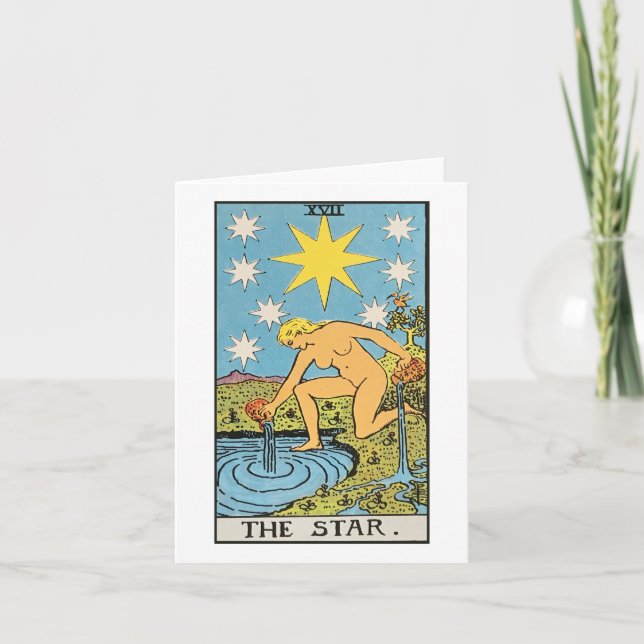 Cartão Star - Rider Waite Smith tarot (Frente)