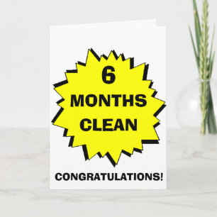 Cartão Starburst 6 Months clean