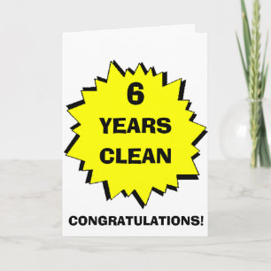 Cartão Starburst 6 Years clean