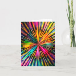 Cartão Starburst de multicores vívido