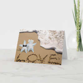 Cartão Starfish Bride Groom