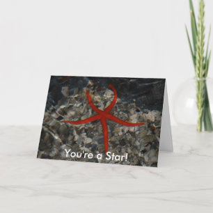 Cartão Starfish, You're a Star!