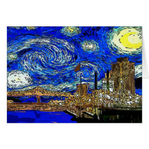Cartão Starry Night Crescent City