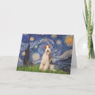 Cartão Starry Night - Fio Fox Terrier 3
