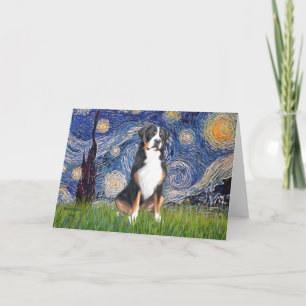 Cartão Starry Night-Greater Swiss Mountain Dog