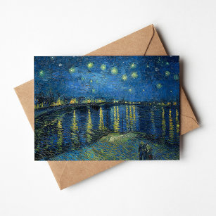 Cartão Starry Night Over the Rhône   Vincent Van Gogh