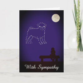 Cartão Starry Night Pet Pug Dog Simpatia