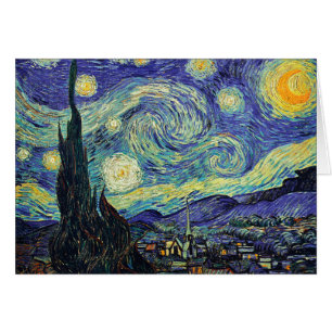 Cartão Starry Night por van Gogh