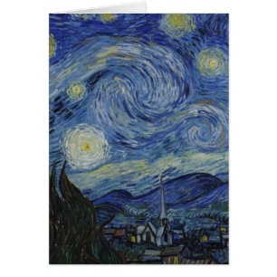 Cartão Starry Night por Vincent Van Gogh
