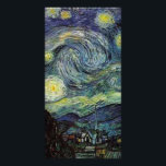 Cartão Starry Night por Vincent van Gogh.<br><div class="desc">Famosa noite estelar de arte por Vincent van Gogh. Impressionismo,  pintura a óleo paisagístico.</div>