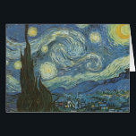 Cartão Starry Night por Vincent Van Gogh<br><div class="desc">Vincent Van Gogh está na noite estelar. 1889 Óleo na Canvas. Museu de Arte Moderna,  Nova Iorque</div>