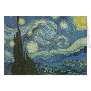 Cartão Starry Night por Vincent Van Gogh