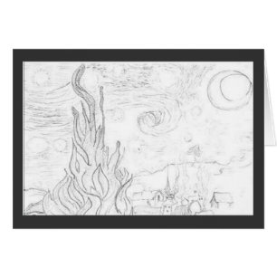 Cartão Starry Night Remake-Vincent van Gogh