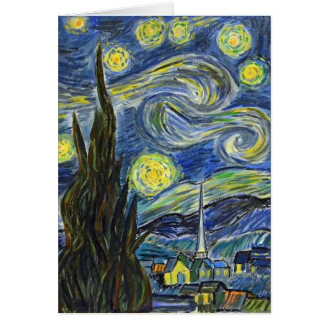 Cartão Starry Night, Van Gogh (Frente)