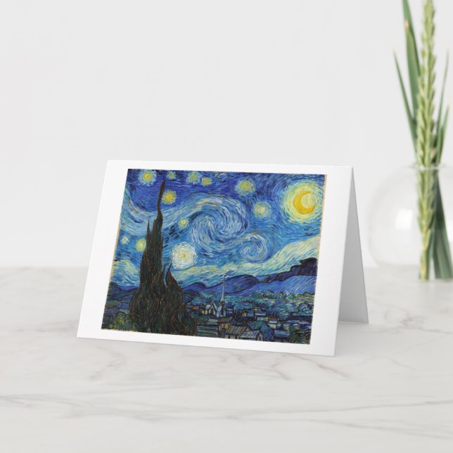 Cartão Starry Night, Vincent van Gogh (Frente)