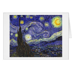 Cartão Starry Night, Vincent Van Gogh.