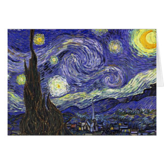 Cartão Starry Night, Vincent Van Gogh.