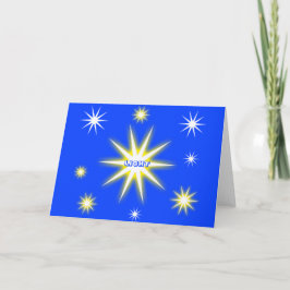 Cartão Stars of Holiday Light on Blue