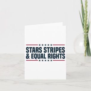 Cartão Stars Stripes e Igualdade de Direitos 4 de julho