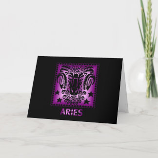 Cartão Starsign do Aries do feliz aniversario